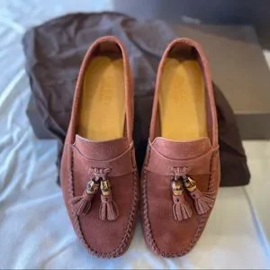 Gucci Terra Cotta Loafers. European size. Measure your foot before purchasing. New Gucci GG Supreme mens leather moccasin driver loafers  main image 4